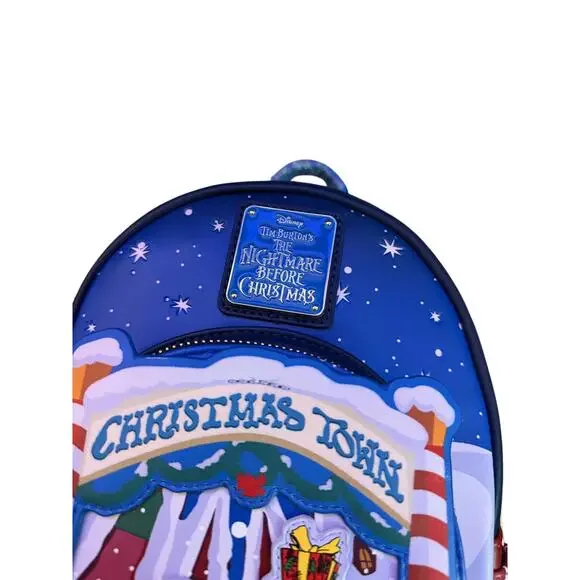 Loungefly Disney NBC Chritsmas Town Mini Backpack - Picture 4 of 7